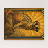 Art Deco Meerkat Illustration Puzzle (Horizontal)