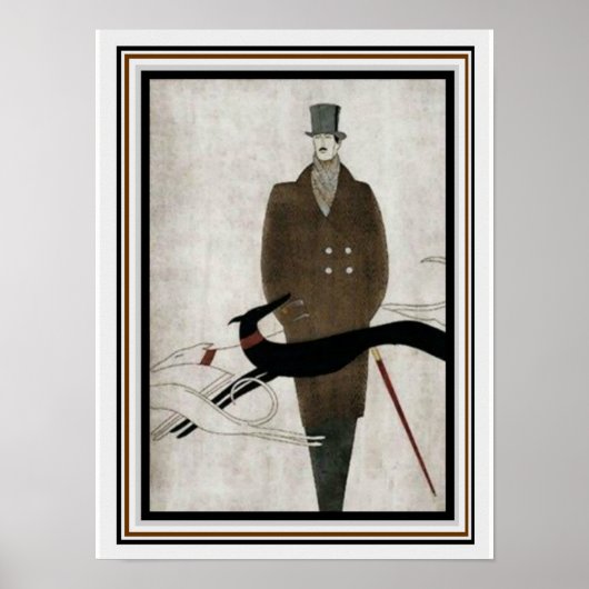 Art Deco Men's Fashion Poster 12 x 16 (Vorne)
