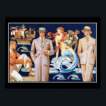 Art Deco Mens Fashion Vintage Poster<br><div class="desc">Art Deco Mens Fashion Vintage Poster Vintag,  historische Bild,  Meerjungfrau,  Meerjungfrau Souvenir,  Vintage Touristensouvenir,  franz. Souvenir Vintag,  Deko Herren Mode Vintag,  Mode 1930er-Jahre Jugendstil,  Mode Männer Meerjungfrau Posen Modelle,  Geschichte,  Landschaft,  Stadt Gebäude,  1920,  Stadtbild,  Ozean,  Plakate</div>