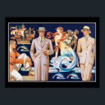 Art Deco Mens Fashion Vintage Poster<br><div class="desc">Art Deco Mens Fashion Vintage Poster Vintag, historische Bild, Meerjungfrau, Meerjungfrau Souvenir, Vintage Touristensouvenir, franz. Souvenir Vintag, Deko Herren Mode Vintag, Mode 1930er-Jahre Jugendstil, Mode Männer Meerjungfrau Posen Modelle, Geschichte, Landschaft, Stadt Gebäude, 1920, Stadtbild, Ozean, Plakate</div>