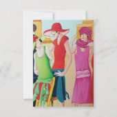 Art Deco Menschen und Mode Dankeskarte (Rückseite)