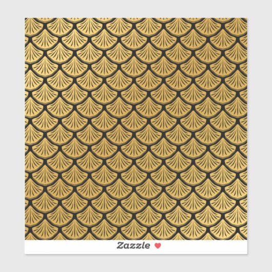 Art Deco Mermaid Scales Custom Cut Vinyl Stickers Aufkleber (Blatt)