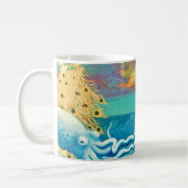 Art Deco Mermaid und Octopus-Tasse Kaffeetasse (Links)