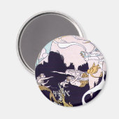 Art Deco Mermaids Magnet (Vorderseite/Rückseite)