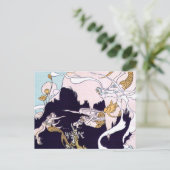 Art Deco Mermaids Postkarte (Stehend Vorderseite)