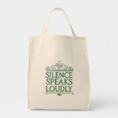 Art Deco Message Grocery Tasche (Vorne)