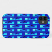 Art Deco Metallic Geometric - Cobalt Blue Case-Mate iPhone Hülle (Rückseite (Horizontal))