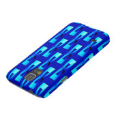 Art Deco Metallic Geometric - Cobalt Blue Case-Mate Samsung Galaxy Hülle (unten)