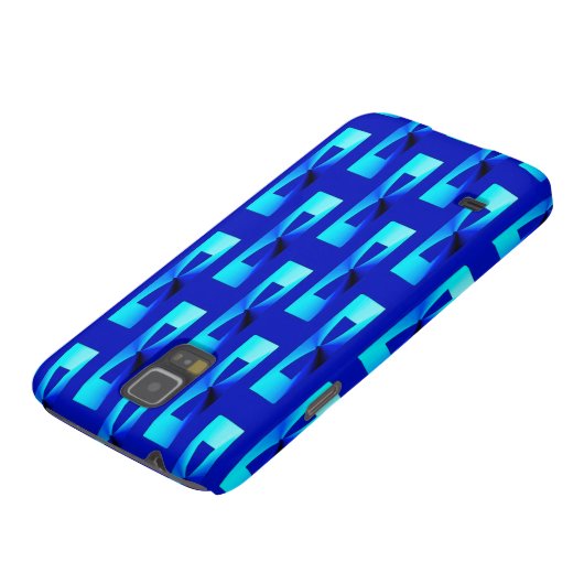 Art Deco Metallic Geometric - Cobalt Blue Case-Mate Samsung Galaxy Hülle (unten)