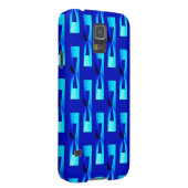 Art Deco Metallic Geometric - Cobalt Blue Case-Mate Samsung Galaxy Hülle (Rückseite/rechts)