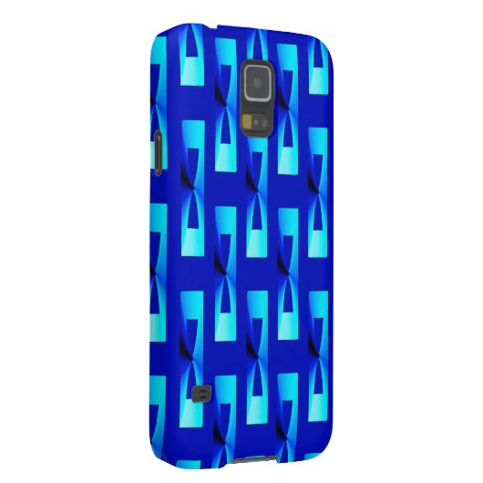 Art Deco Metallic Geometric - Cobalt Blue Case-Mate Samsung Galaxy Hülle (Rückseite/rechts)