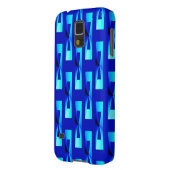 Art Deco Metallic Geometric - Cobalt Blue Case-Mate Samsung Galaxy Hülle (Rückseite Links)