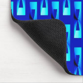 Art Deco Metallic Geometric - Cobalt Blue Mousepad (Ecke)