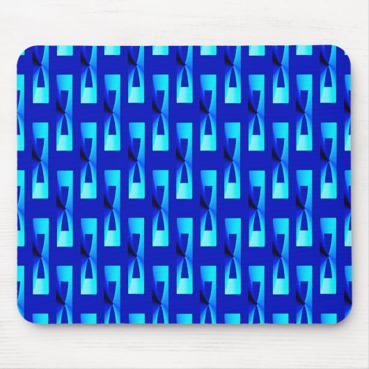 Art Deco Metallic Geometric - Cobalt Blue Mousepad (Vorne)