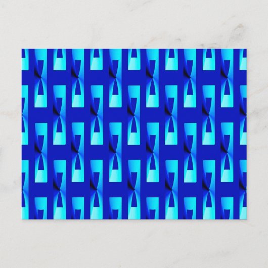 Art Deco Metallic Geometric - Cobalt Blue Postkarte (Vorderseite)