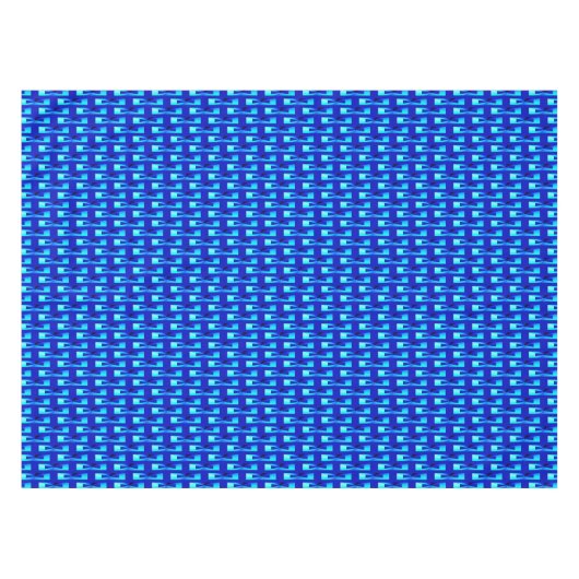 Art Deco Metallic Geometric - Cobalt Blue Tischdecke (Vorderseite (Horizontal))