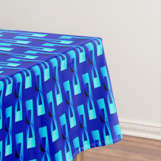 Art Deco Metallic Geometric - Cobalt Blue Tischdecke (Beispiel)
