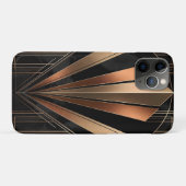 Art Deco Metallic Geometric Elegance Case-Mate iPhone Hülle (Rückseite (Horizontal))