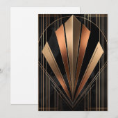 Art Deco Metallic Geometric Elegance Feiertagskarte (Vorne/Hinten)