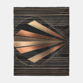 Art Deco Metallic Geometric Elegance Fleecedecke (Vorderseite)