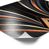 Art Deco Metallic Geometric Elegance Fotodruck (Ecke)