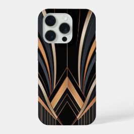Art Deco Metallic Geometric Elegance iPhone 15 Pro Hülle