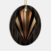 Art Deco Metallic Geometric Elegance Keramik Ornament (Rechts)