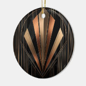 Art Deco Metallic Geometric Elegance Keramik Ornament (Links)