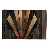 Art Deco Metallic Geometric Elegance Kissenbezug (Rückseite)