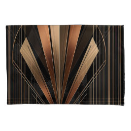 Art Deco Metallic Geometric Elegance Kissenbezug