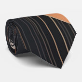 Art Deco Metallic Geometric Elegance Krawatte (Gerollt)