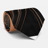 Art Deco Metallic Geometric Elegance Krawatte (Gerollt)