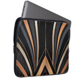 Art Deco Metallic Geometric Elegance Laptopschutzhülle (Vorne Rechts)