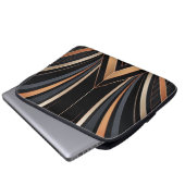 Art Deco Metallic Geometric Elegance Laptopschutzhülle (Vorne Knopf)