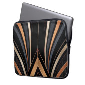 Art Deco Metallic Geometric Elegance Laptopschutzhülle (Vorderseite Links)