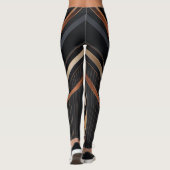 Art Deco Metallic Geometric Elegance Leggings (Rückseite)