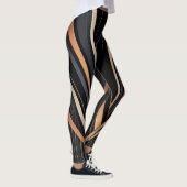 Art Deco Metallic Geometric Elegance Leggings (Rechts)