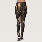 Art Deco Metallic Geometric Elegance Leggings (Rückseite)