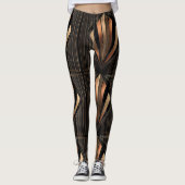 Art Deco Metallic Geometric Elegance Leggings (Vorderseite)