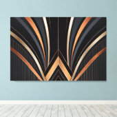 Art Deco Metallic Geometric Elegance Leinwanddruck (Insitu (Holzboden))