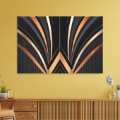 Art Deco Metallic Geometric Elegance Leinwanddruck (Insitu (Wohnzimmer))
