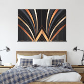 Art Deco Metallic Geometric Elegance Leinwanddruck (Insitu (Schlafzimmer))