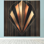 Art Deco Metallic Geometric Elegance Leinwanddruck (Insitu (Holzboden))