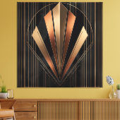 Art Deco Metallic Geometric Elegance Leinwanddruck (Insitu (Wohnzimmer))
