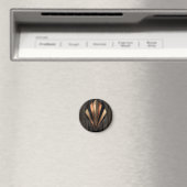 Art Deco Metallic Geometric Elegance Magnet (In Situ (Geschirrspüler))