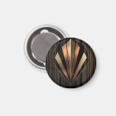 Art Deco Metallic Geometric Elegance Magnet (Vorderseite/Rückseite)