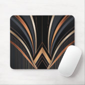 Art Deco Metallic Geometric Elegance Mousepad (Mit Mouse)