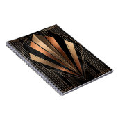 Art Deco Metallic Geometric Elegance Notizblock (Rechte Seite)