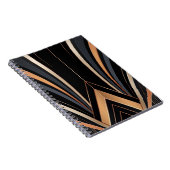 Art Deco Metallic Geometric Elegance Notizblock (Rechte Seite)