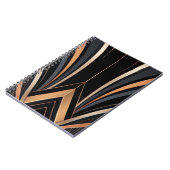 Art Deco Metallic Geometric Elegance Notizblock (Linke Seite)